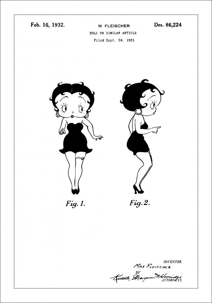 Patentzeichnung - Betty Boop Poster
