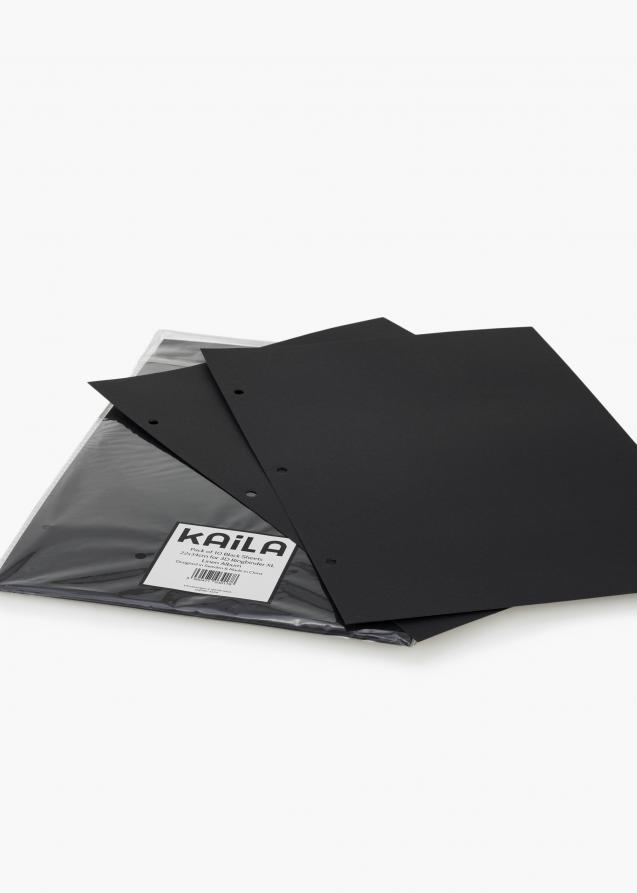 KAILA Album Sheets XL Schwarz - 10er-Pack