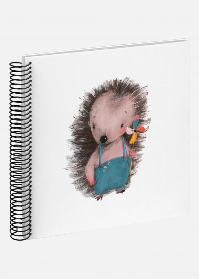 Baby Hedgehog Calisto Spiralalbum Weiß - 24x24 cm (40 weiße Seiten / 20 Blatt)
