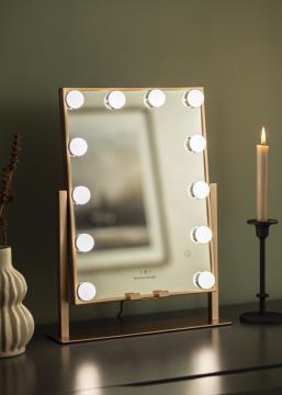 KAILA Kosmetikspiegel Hollywood 12 mit kabellosem Ladegert Rosgold 30x41 cm