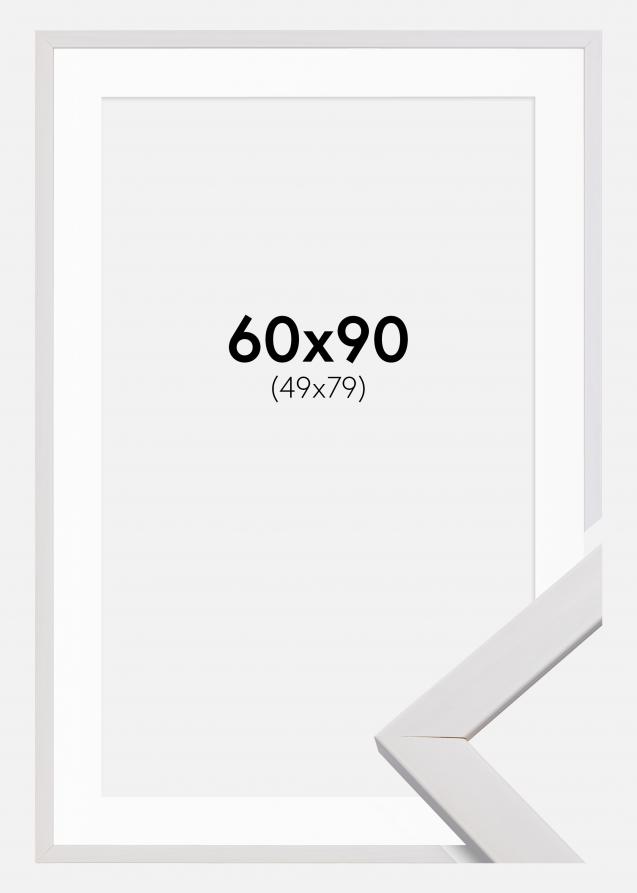Rahmen Stilren Weiß 60x90 cm - Passepartout Weiß 50x80 cm