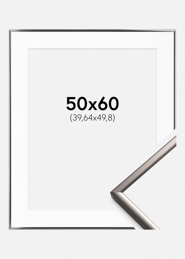 Rahmen New Lifestyle Stahl 50x60 cm - Passepartout Weiß 16x20 inches