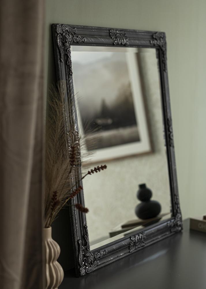 Spiegel Bologna Schwarz 80x80 cm