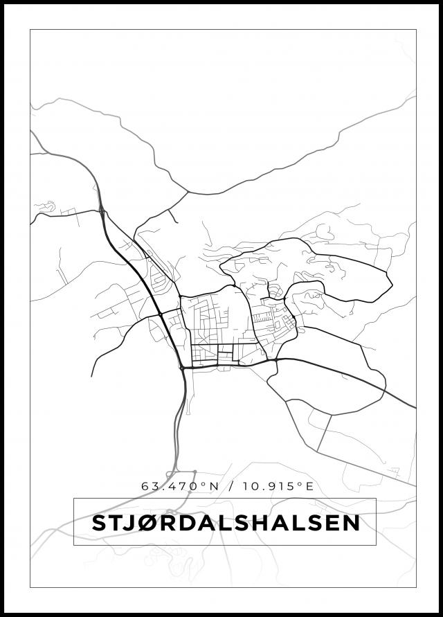 Map - Stjørdalshalsen - White