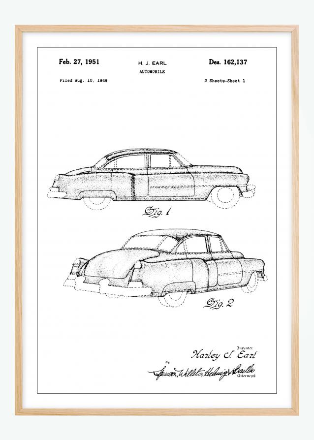Patentzeichnung - Cadillac I Poster