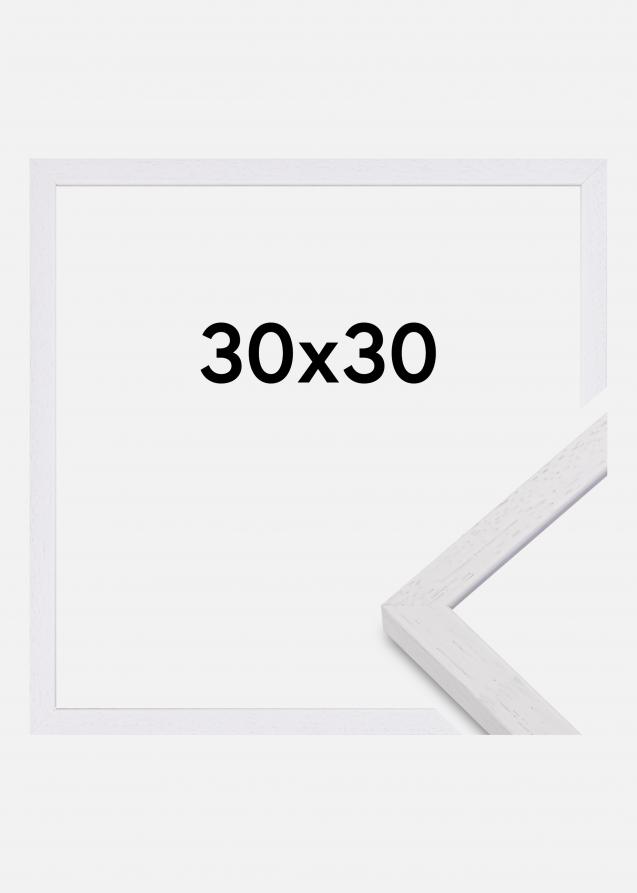 Bilderrahmen Glendale Matt Antireflexglas Weiß 30x30 cm