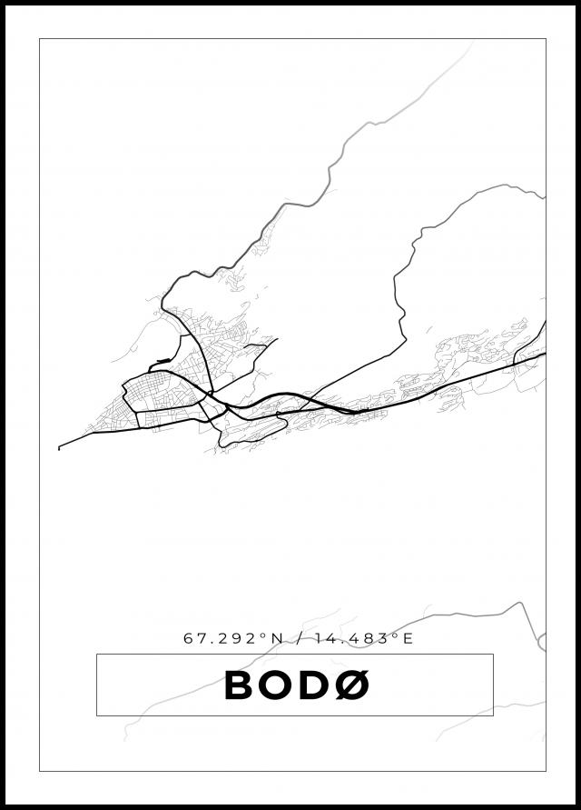 Map - Bodø - White