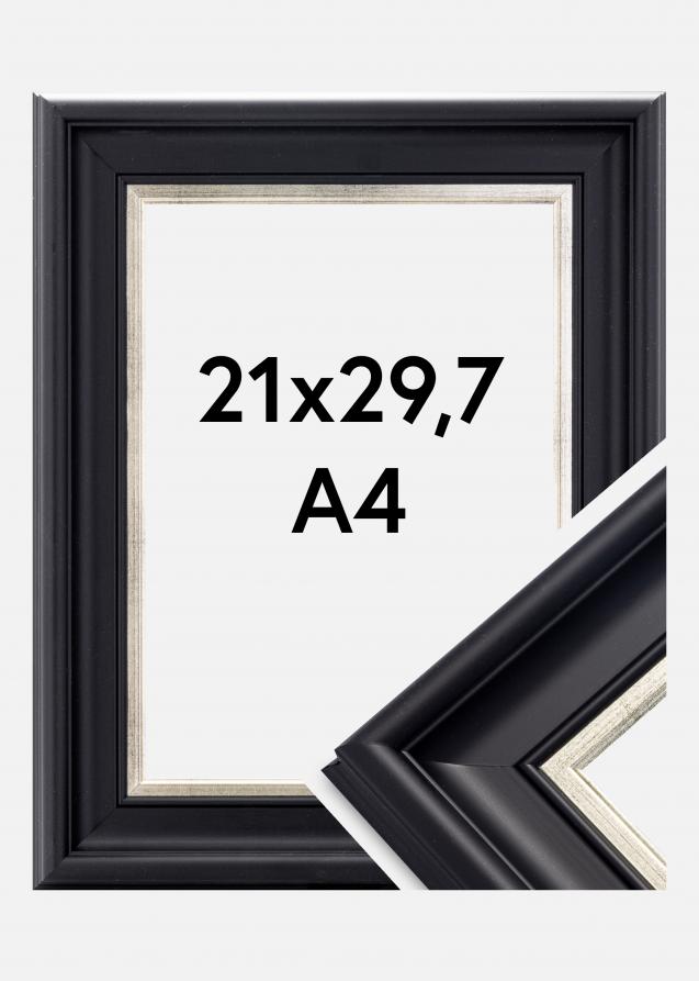 Rahmen Dalarna Schwarz-Silber 21x29,7 cm (A4)