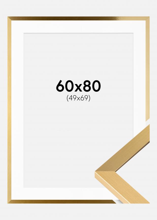 Rahmen Selection Gold 60x80 cm - Passepartout Weiß 50x70 cm