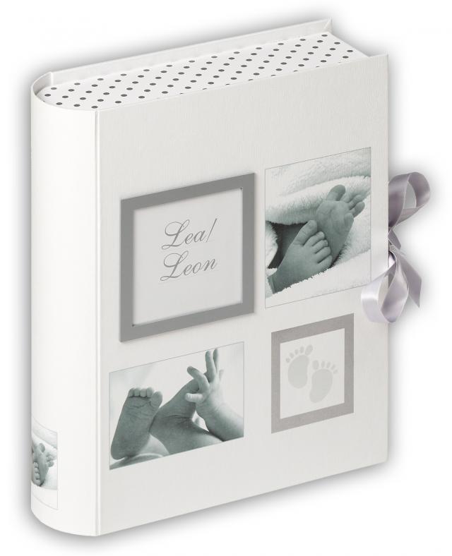 Little Foot Babybox Grau-Weiß