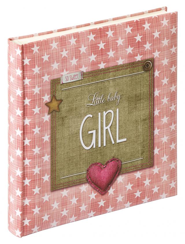 Little Babyalbum Girl Rosa - 28x30,5 cm (50 weiße Seiten / 25 Blatt)