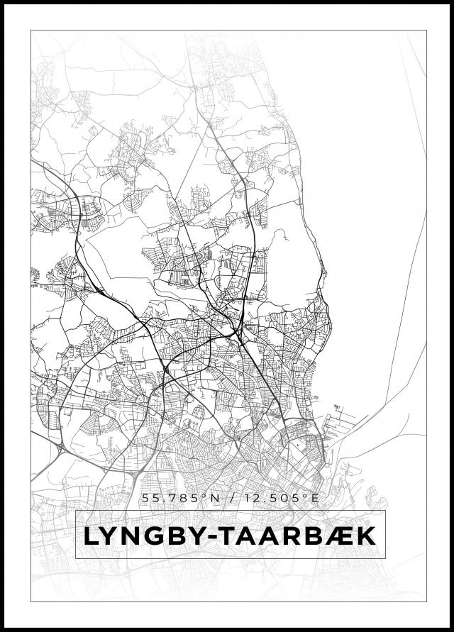 Map - Lyngby-Taarbæk - White