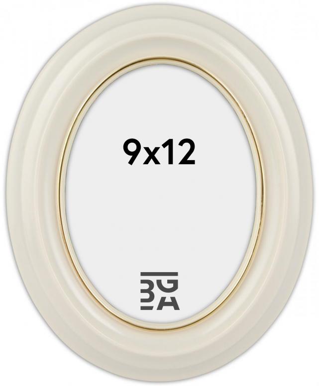 Eiri Mozart Oval Weiß 9x12 cm