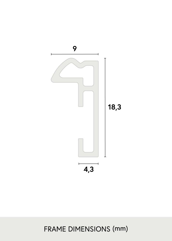 Rahmen Hipster Schwarz 21x29,7 cm (A4)
