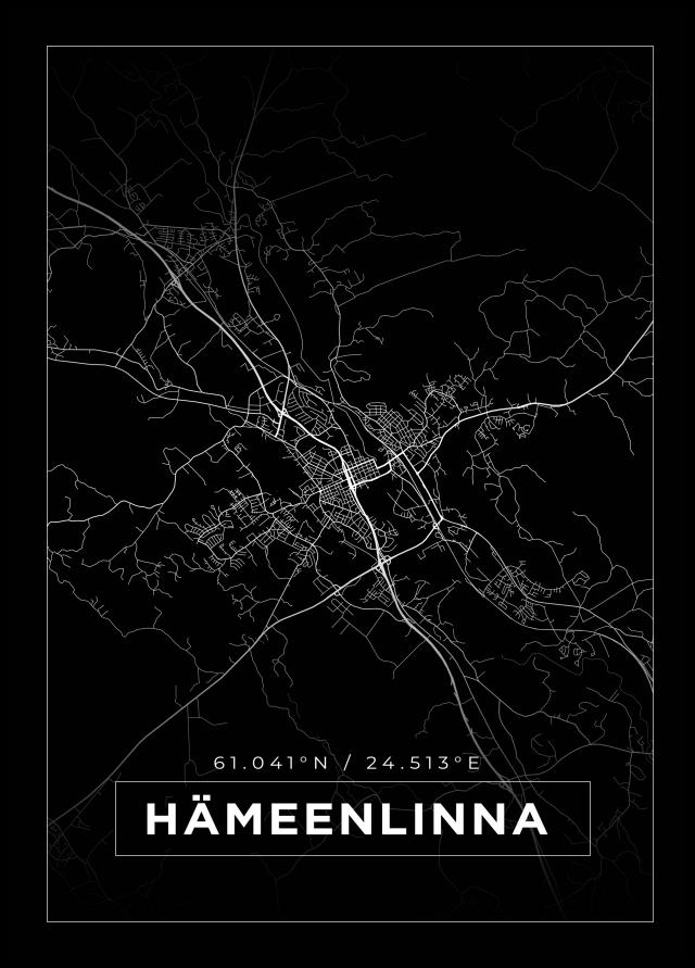 Map - Hämeenlinna - Black