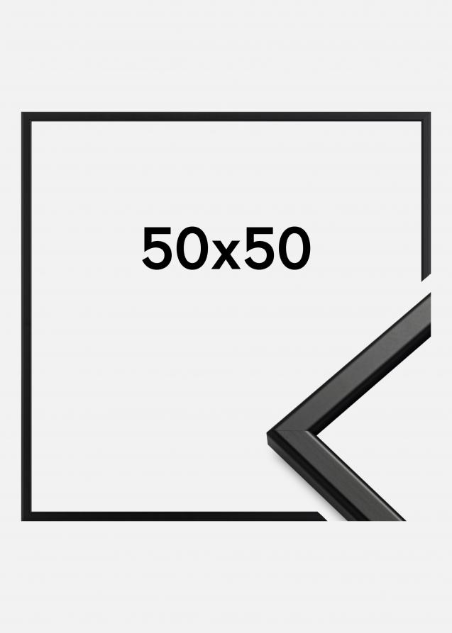Rahmen Slim Matt Antireflexglas Schwarz 50x50 cm