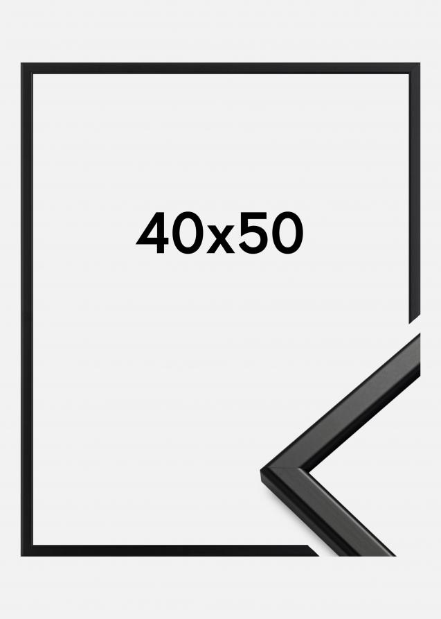 Slim Matt Antireflexglas Schwarz 40x50 cm
