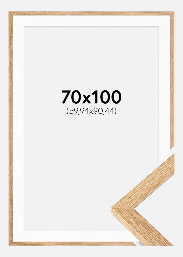 Rahmen Selection Eiche 70x100 cm - Passepartout Weiß 24x36 inches