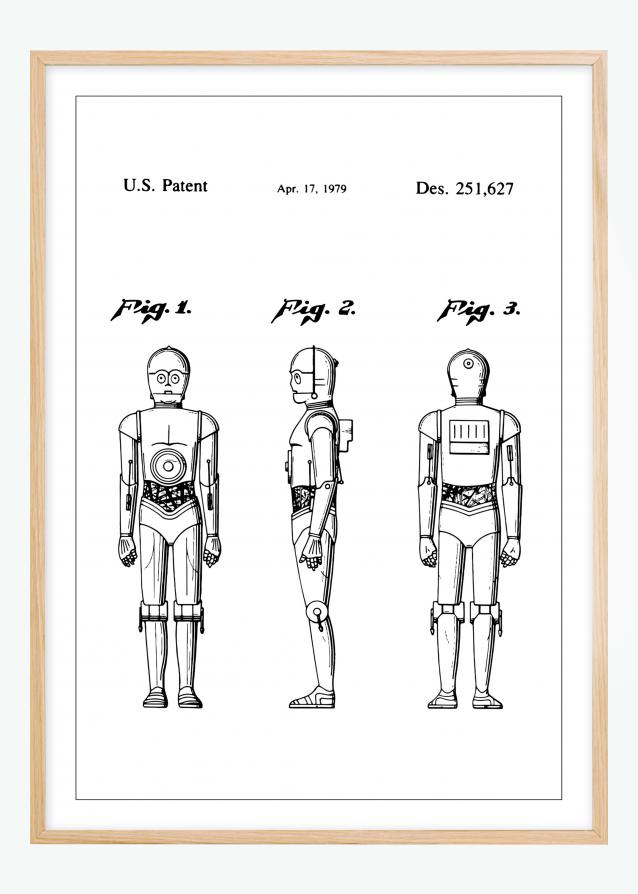 Patentzeichnung - Star Wars - C-3PO Poster