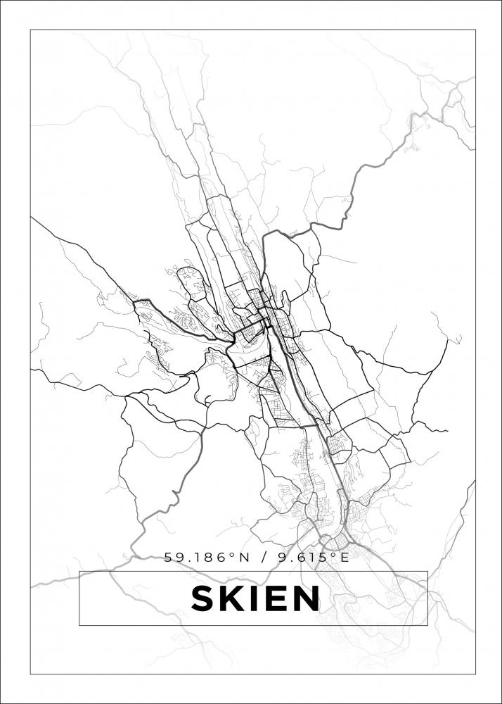 Map - Skien - White
