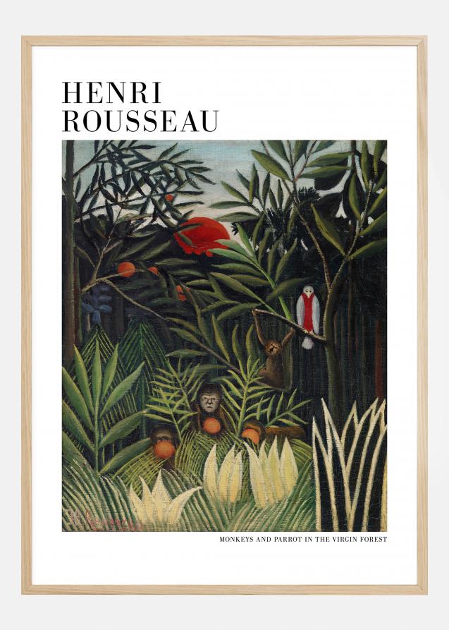 Henri Rousseau - Monkeys And Parrot In The Virgin Forest Poster