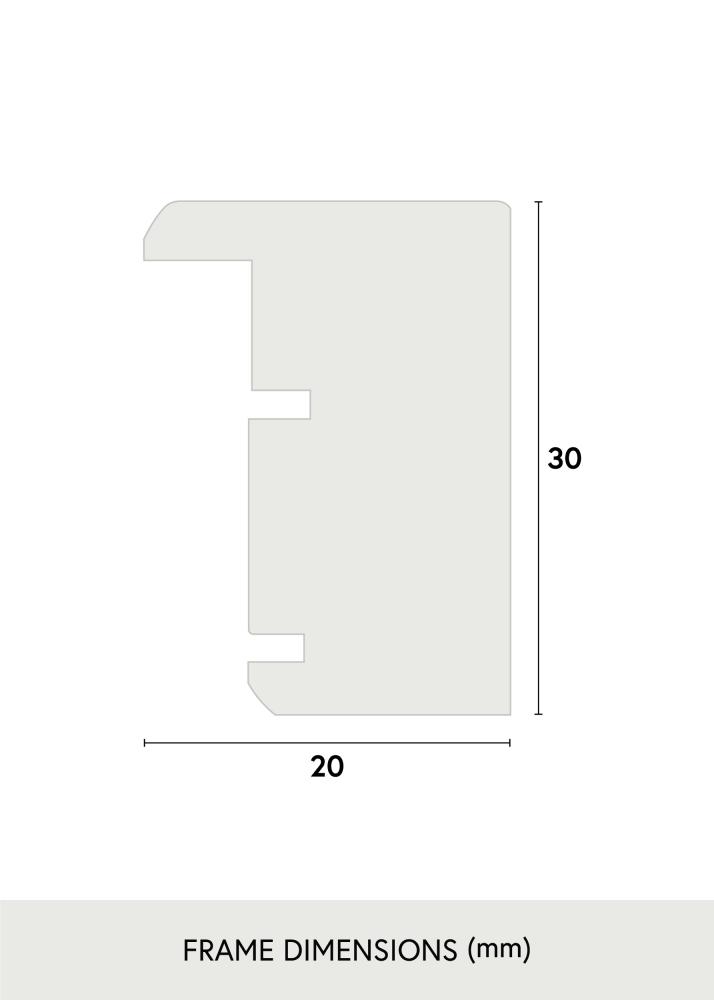 Rahmen Elegant Box Grau 50x70 cm