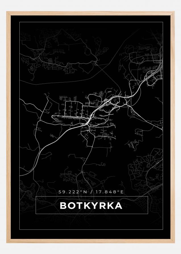 Map - Botkyrka - Black Poster