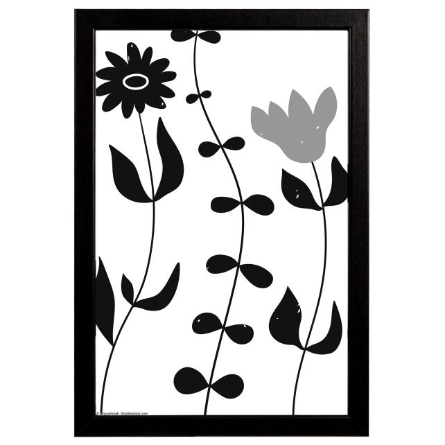 Rahmen Liv Schwarz 20x30 cm - Passepartout Weiß 9x11 cm