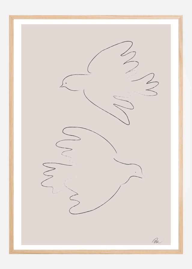 Two Doves Poster