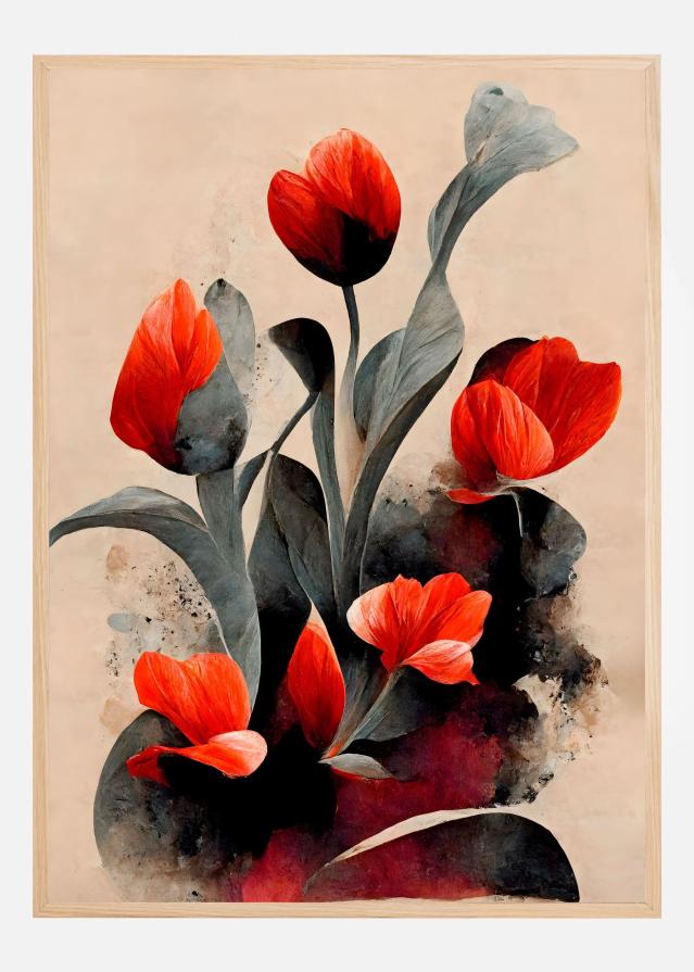 Red Tulips Poster