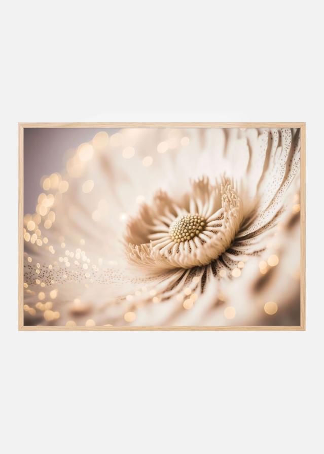 Beige Coral Flower Poster