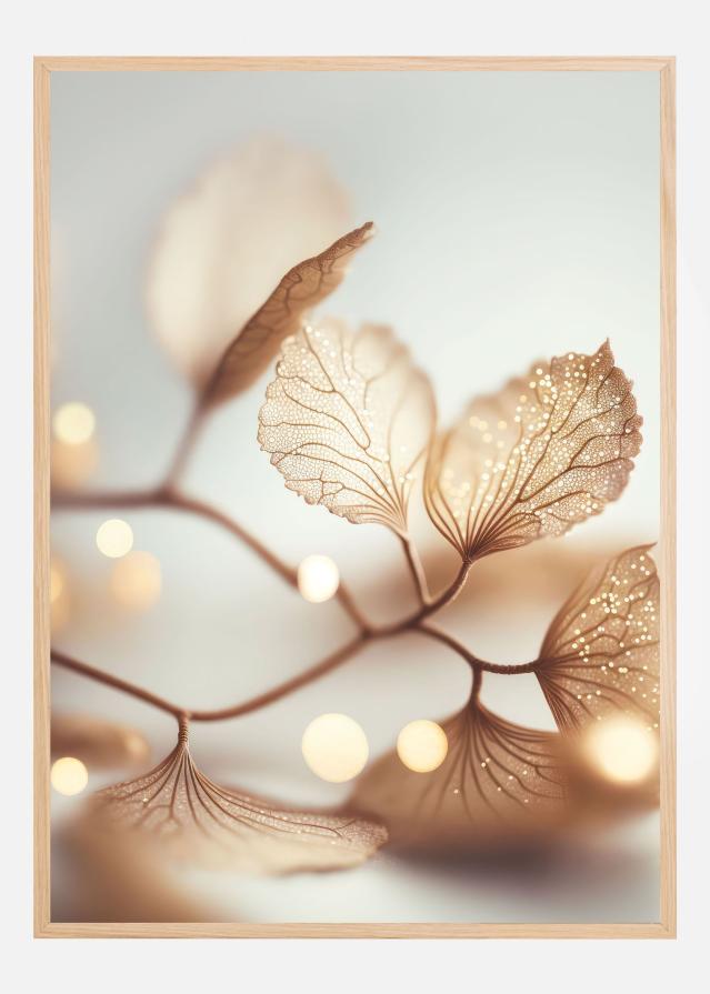 Filigree Leafs Poster