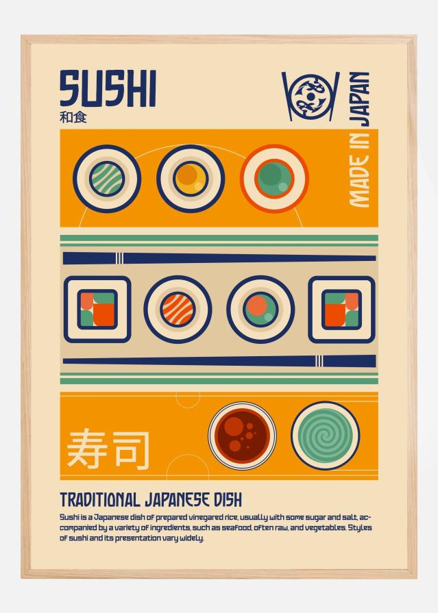 Sushi Japanese Food Print Poster