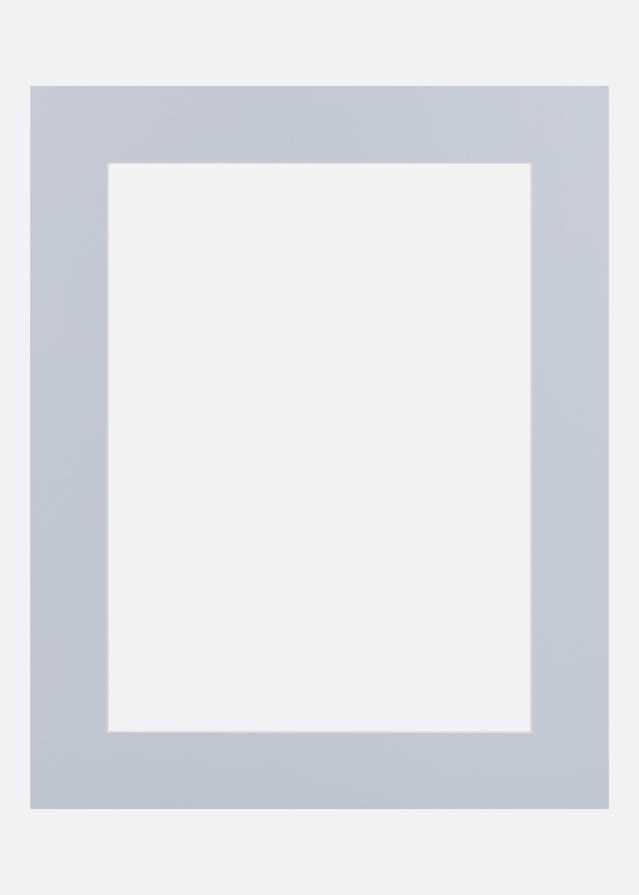 Passepartout Blue Satin (weißer Kern) 30x40 cm (19x29)