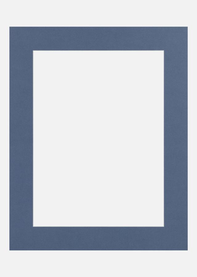Passepartout Blue Iris (weißer Kern) A3 29,7x42 cm (19x29)