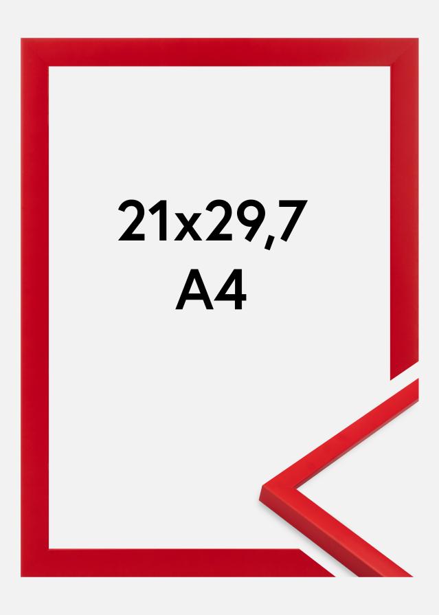 Rahmen Kent Acrylglas Rot 21x29.7 cm (A4)