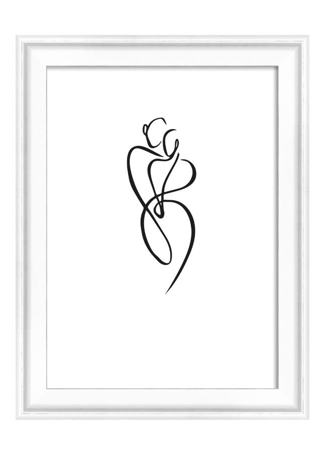 Rahmen Silhouette Weiss 10x15 cm