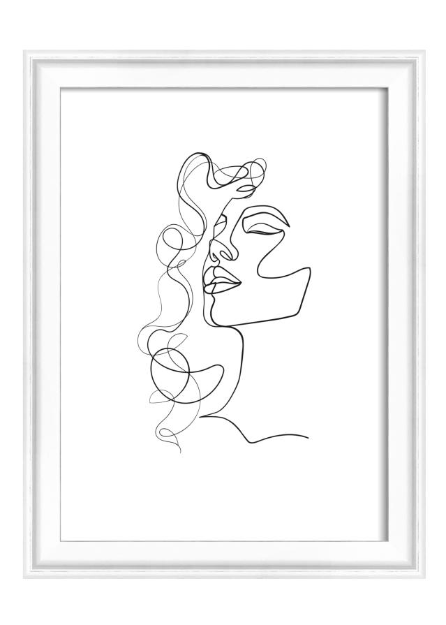 Rahmen Silhouette Weiss 13x18 cm