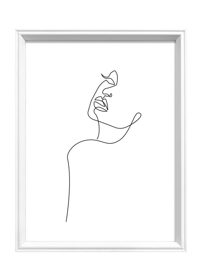 Rahmen Silhouette Weiss 18x24 cm