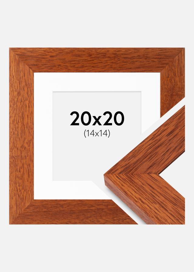 Rahmen Juno Kirsche 20x20 cm - Passepartout Weiß 15x15 cm