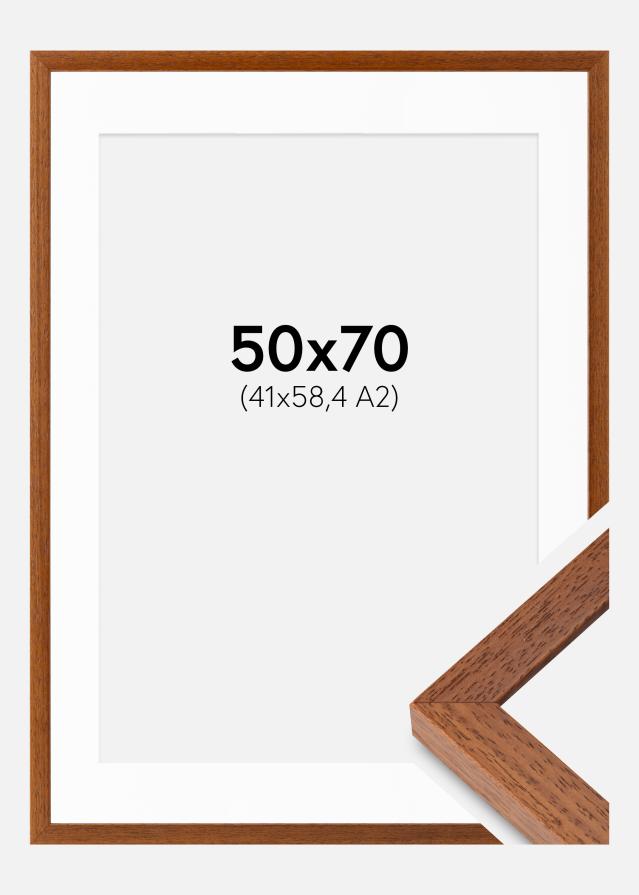 Rahmen Hermes Buch 50x70 cm - Passepartout Weiß 42x59,4 cm