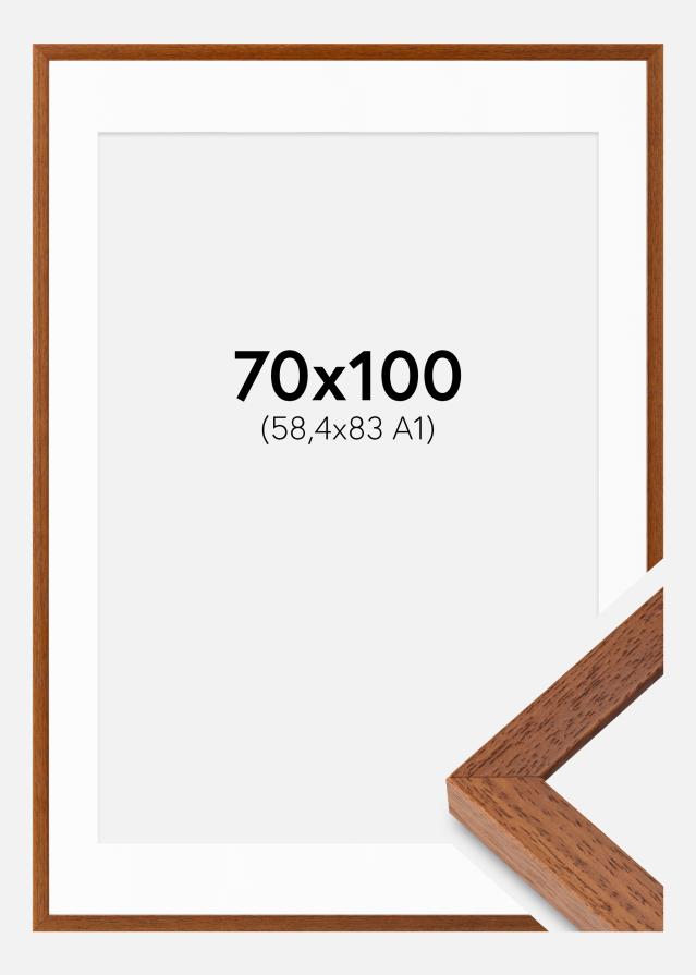 Rahmen Hermes Buch 70x100 cm - Passepartout Weiß 59,4x84 cm