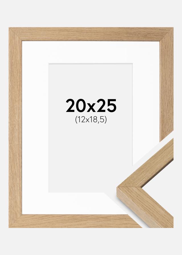 Rahmen Hermes Natürlich Eiche 20x25 cm - Passepartout Weiß 13x19,5 cm
