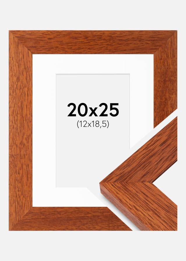 Rahmen Juno Kirsche 20x25 cm - Passepartout Weiß 13x19,5 cm