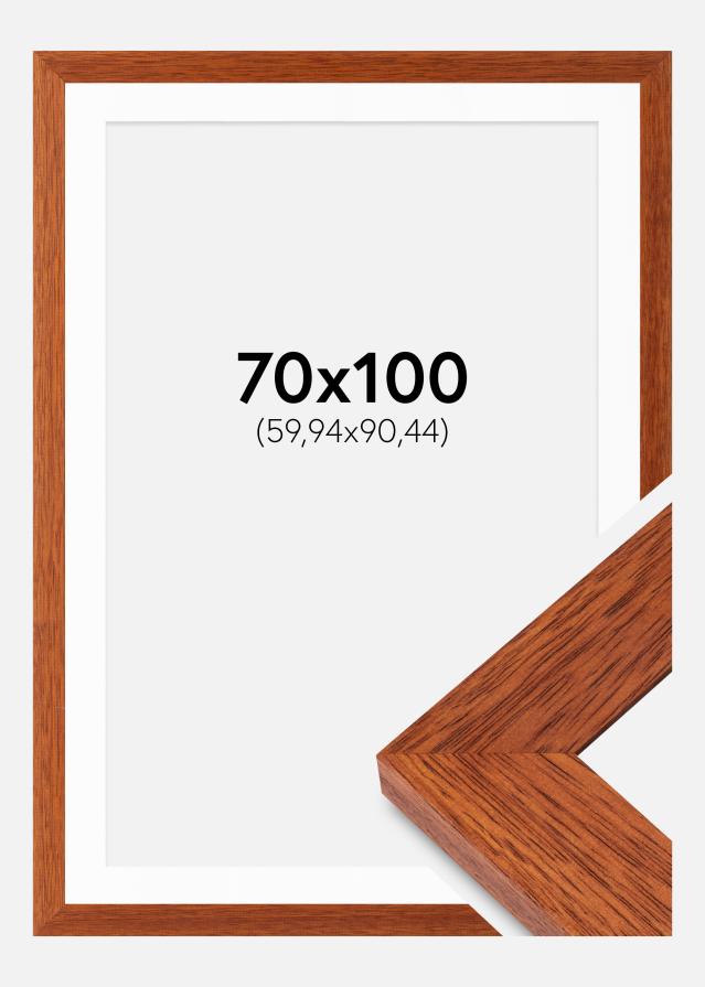 Rahmen Juno Kirsche 70x100 cm - Passepartout Weiß 24x36 inches