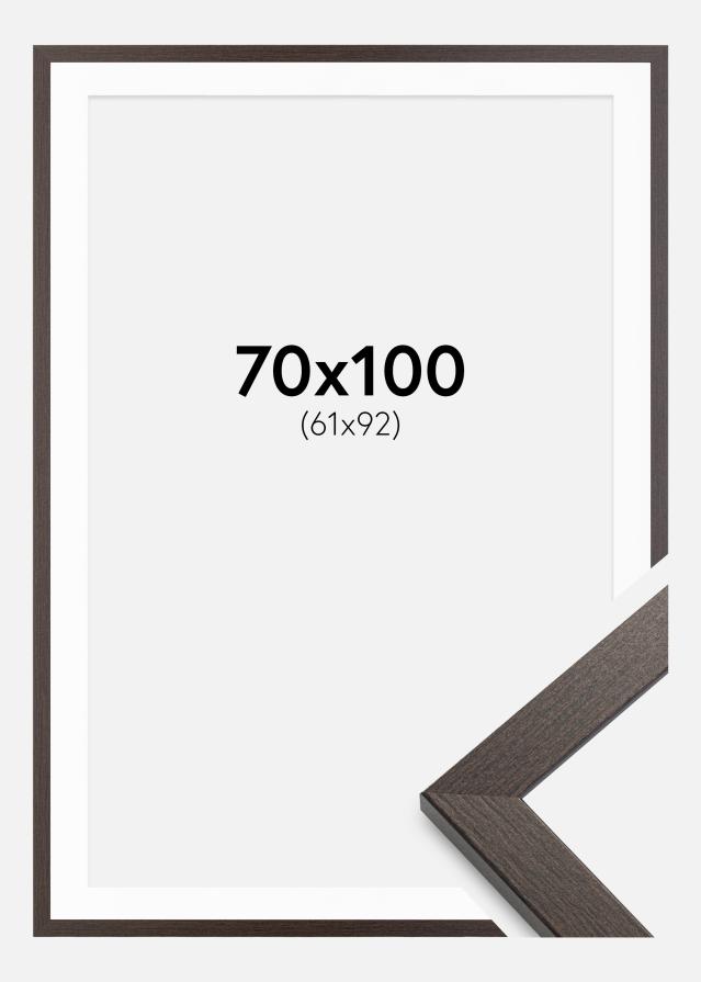 Rahmen Stilren Wenge 70x100 cm - Passepartout Weiß 62x93 cm