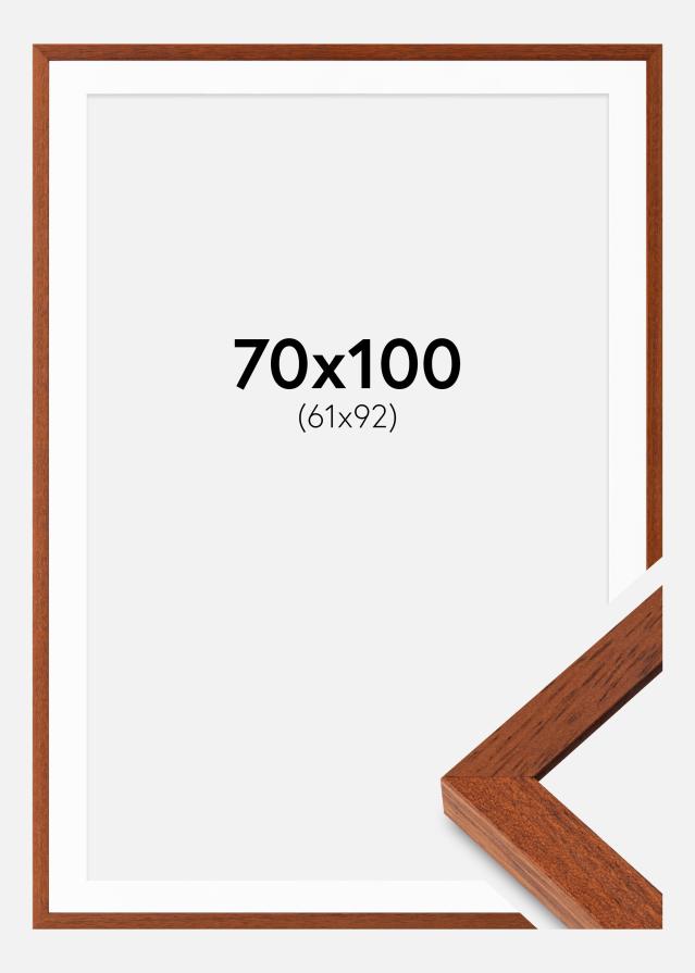Rahmen Hermes Kirsche 70x100 cm - Passepartout Weiß 62x93 cm