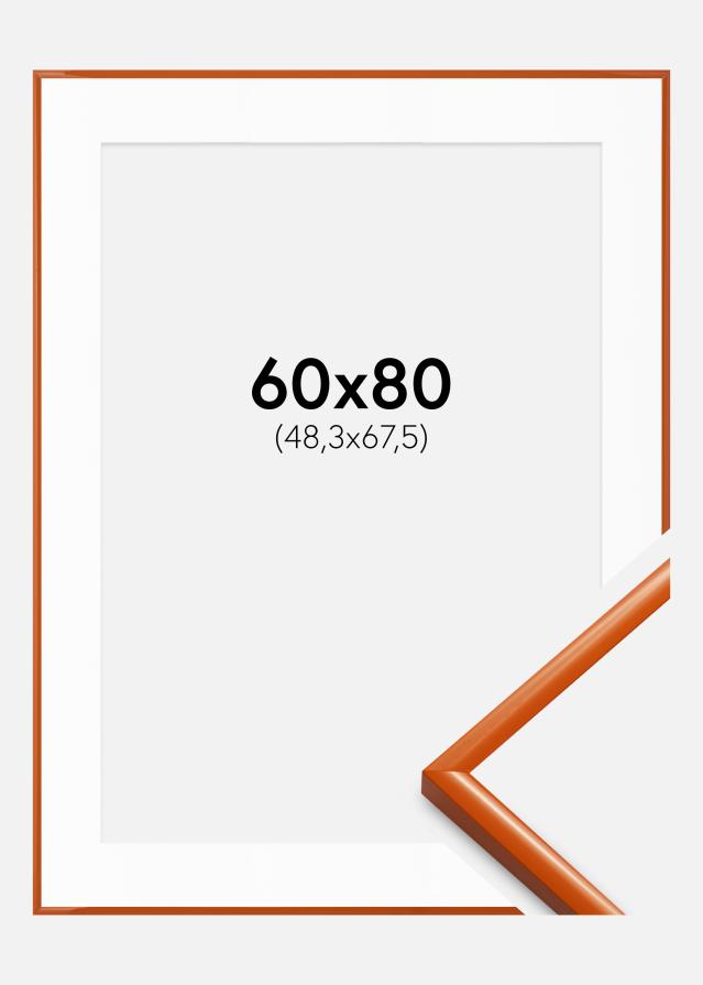 Rahmen New Lifestyle Orange 60x80 cm - Passepartout Weiß 49,3x68,5 cm