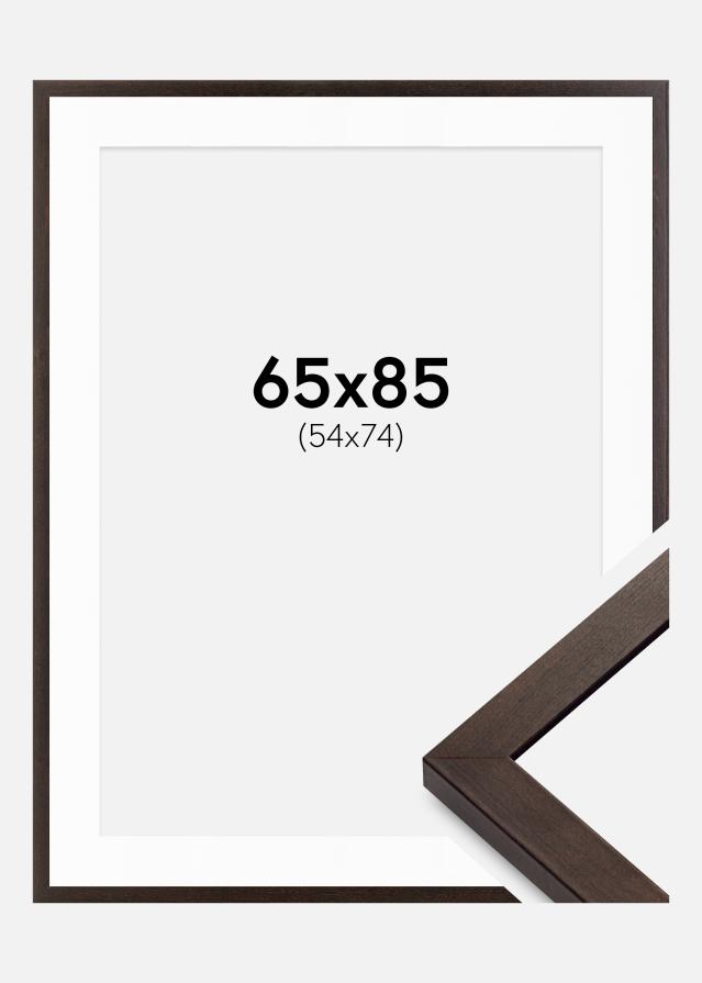 Rahmen Selection Walnuss 65x85 cm - Passepartout Weiß 55x75 cm