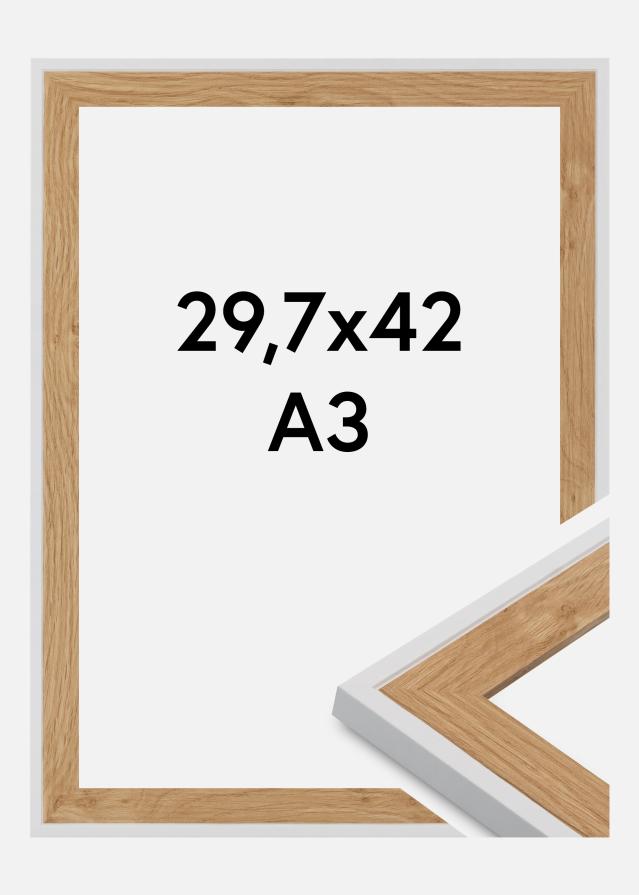 Rahmen Linea Acrylglas Beech / White 29.7x42 cm (A3)